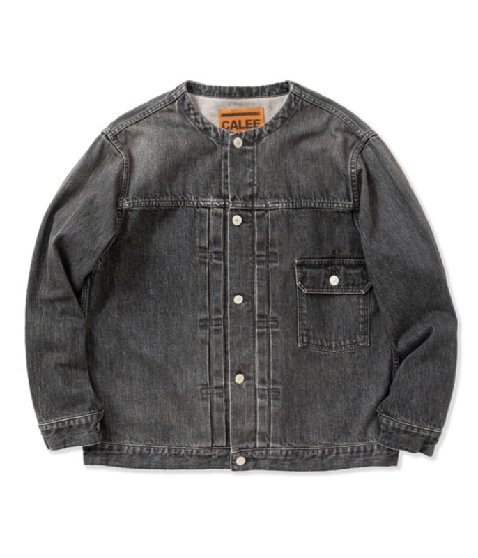 1st TYPE NO COLLAR DENIM JACKET【USED BLACK】