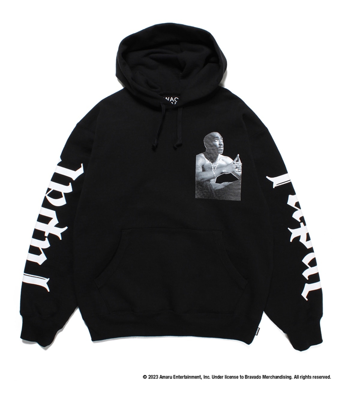 TUPAC / HEAVY WEIGHT PULLOVER HOODED SWEAT SHIRT (TYPE-1)【BLACK】