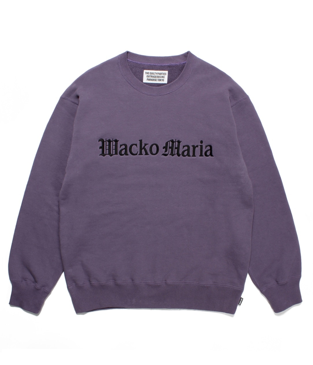 MIDDLE WEIGHT CREW NECK SWEAT SHIRT【PURPLE】｜WACKO MARIA  