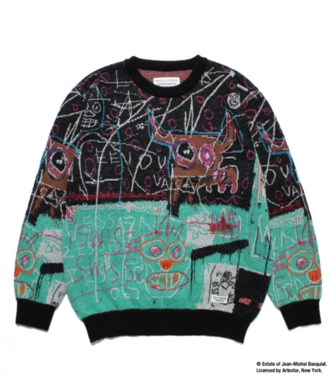 JEAN-MICHEL BASQUIAT / CREW NECK SWEATER (TYPE-2)【ONE】