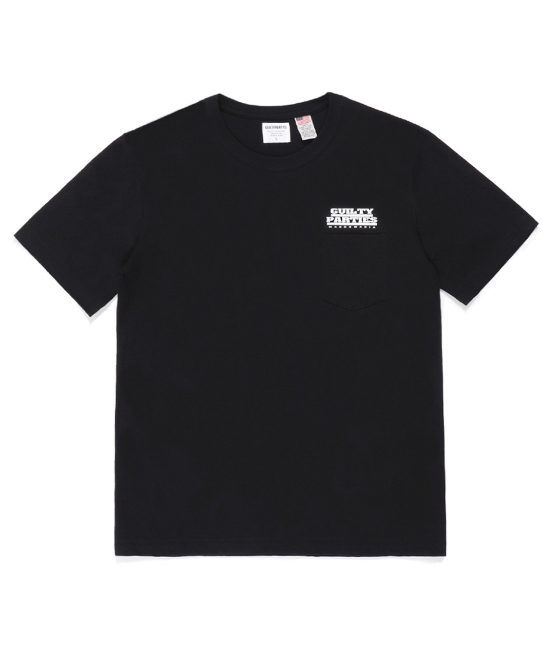USA BODY CREW NECK POCKET T-SHIRT【BLACK】｜WACKO MARIA｜MELTING