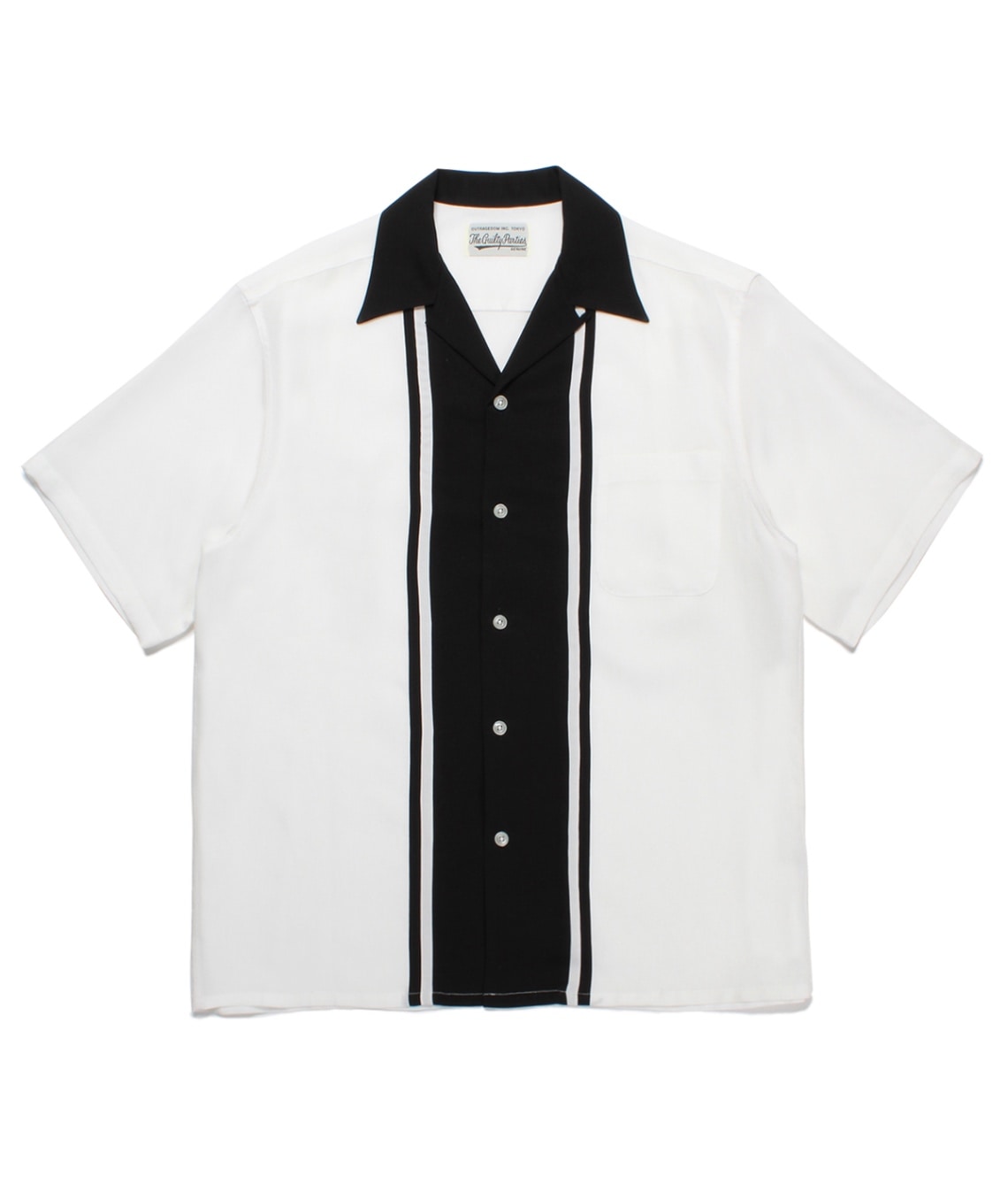 TWO-TONE 50'S SHIRT (TYPE-1)【WHITE】