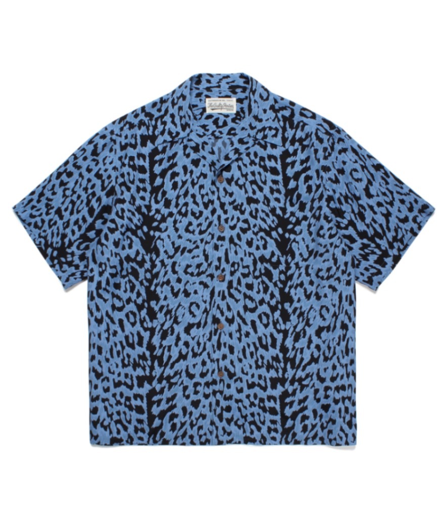 安価 HAWAIIAN SHIRT S/S (TYPE-6) -LEOPARD-【NAVY】｜WACKO MARIA トップス