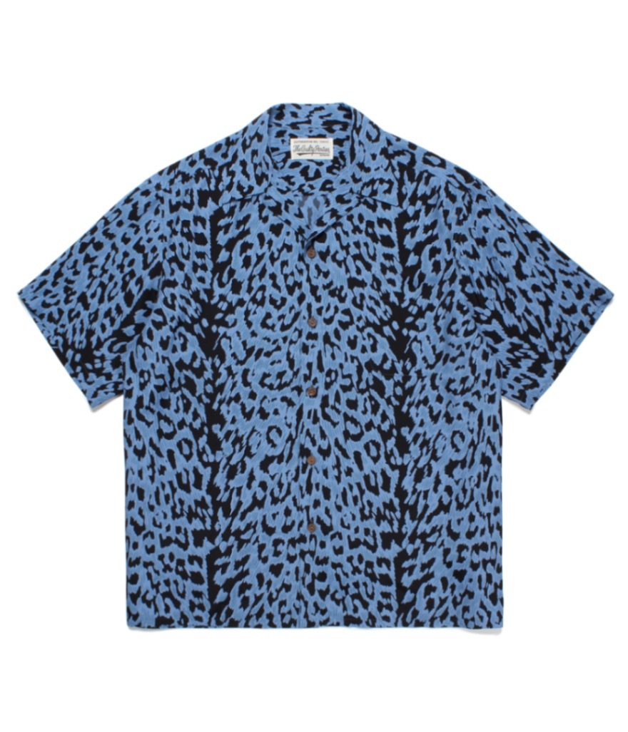 HAWAIIAN SHIRT S/S (TYPE-6) -LEOPARD-【NAVY】