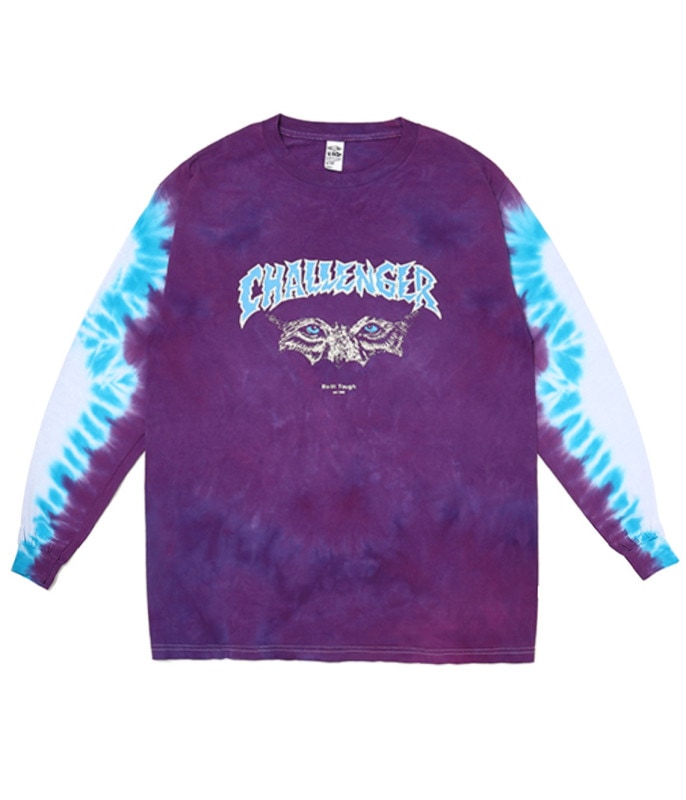 L/S TIE DYE MASK TEE【PURPLE TIE DYE】