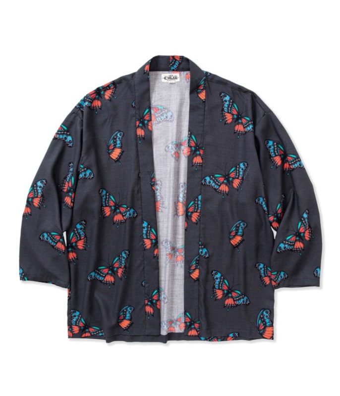 MIHO MURAKAMI CL BUTTERFLY PATTERN AMUNZEN CLOTH SHIRT CARDIGAN【BLACK】