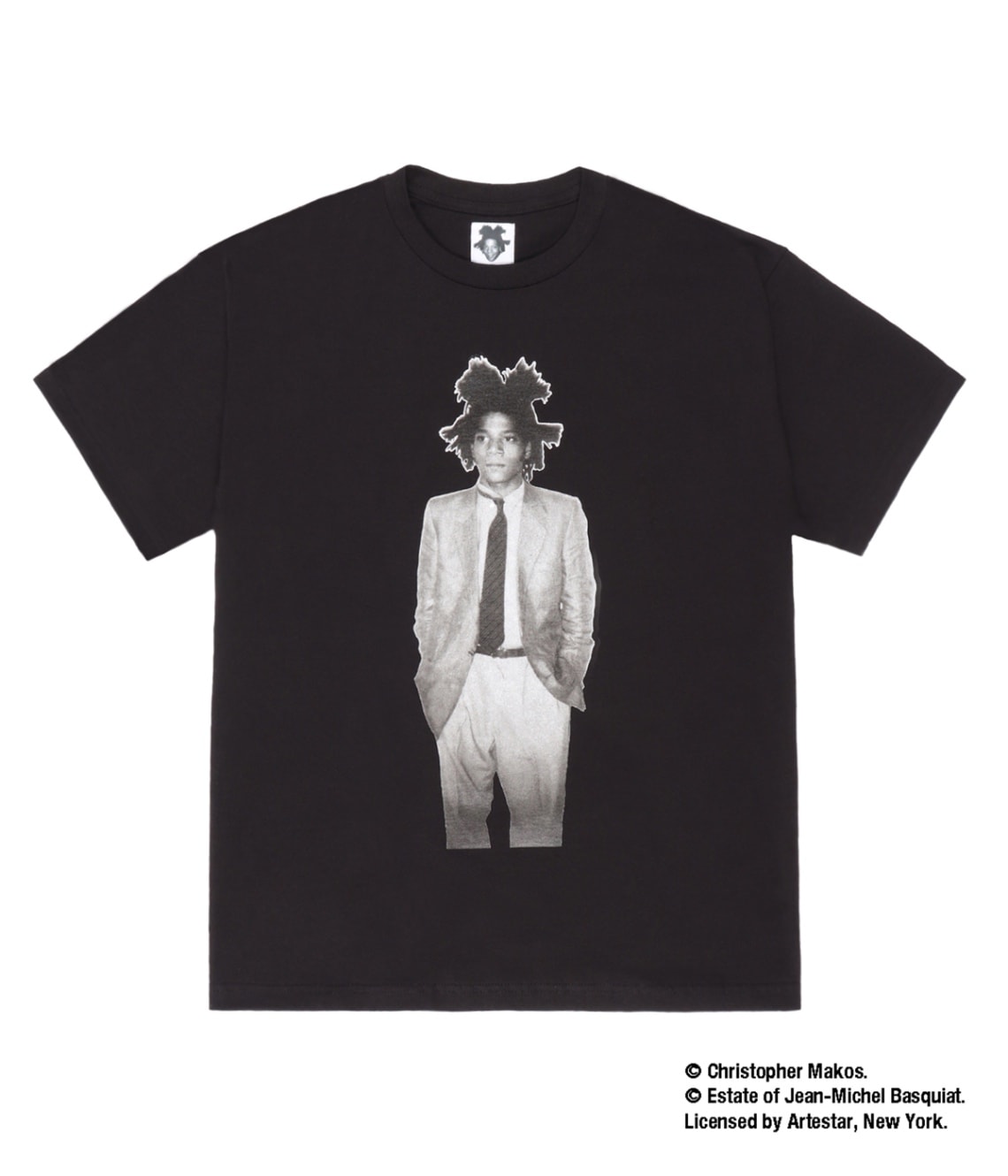 JEAN-MICHEL BASQUIAT / CREW NECK T-SHIRT (TYPE-2)【BLACK】