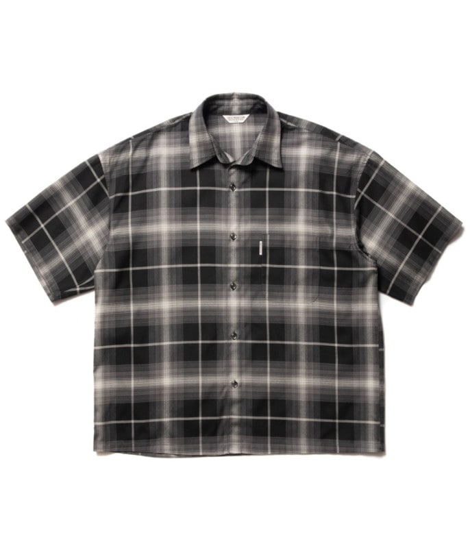 R/C Ombre Check S/S Shirt【BLACK】