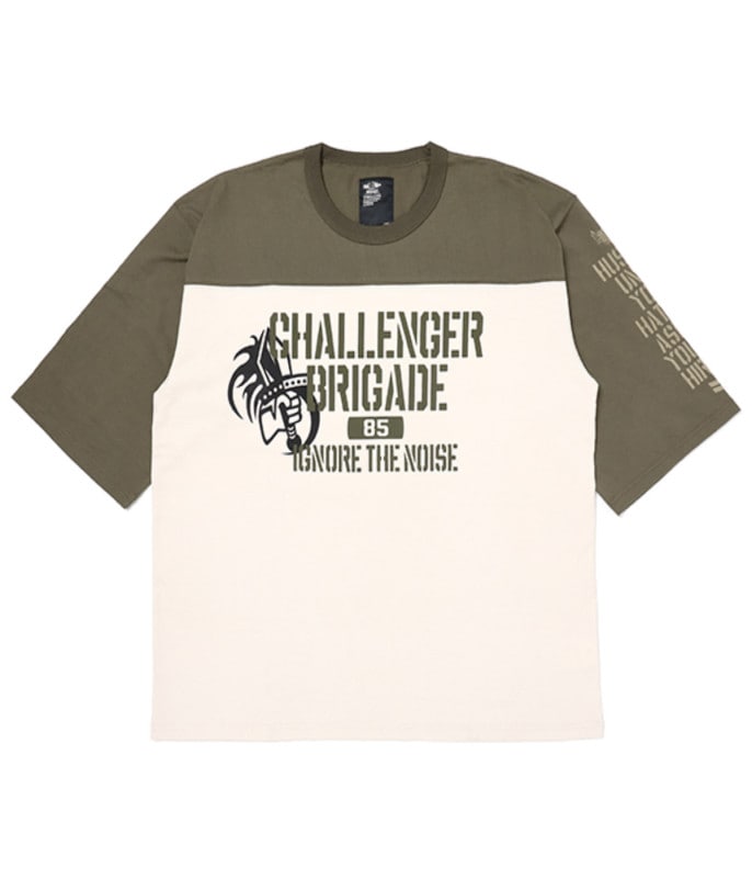 Q/S ARMY FOOTBALL TEE【OLIVE×WHITE】