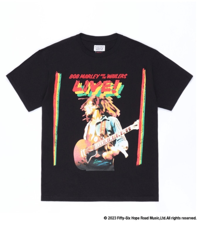 BOB MARLEY / CREW NECK T-SHIRT【BLACK】