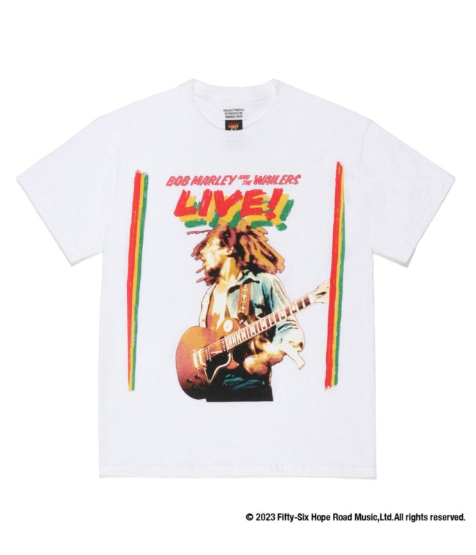 BOB MARLEY / CREW NECK T-SHIRT【WHITE】