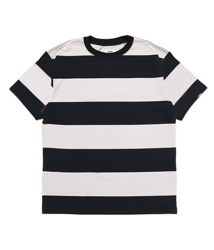 S/S HEAVYWEIGHT BORDER TEE【GRAY×BLACK】