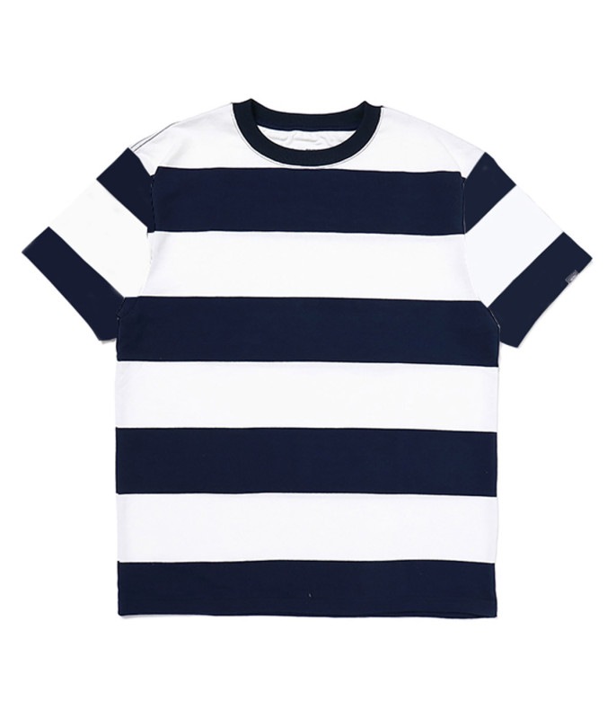 S/S HEAVYWEIGHT BORDER TEE【WHITE×NAVY】