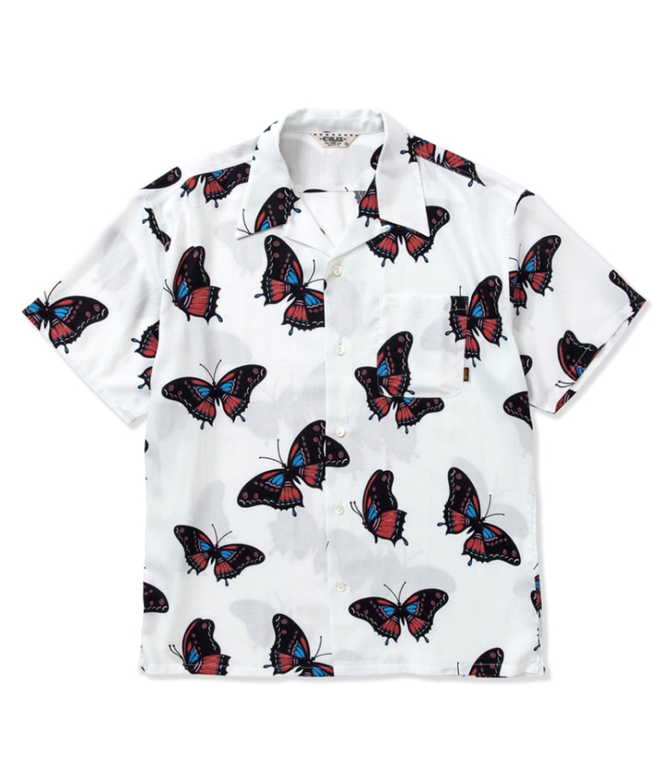 MIHO MURAKAMI CL BUTTERFLY PATTERN S/S SHIRT【WHITE】