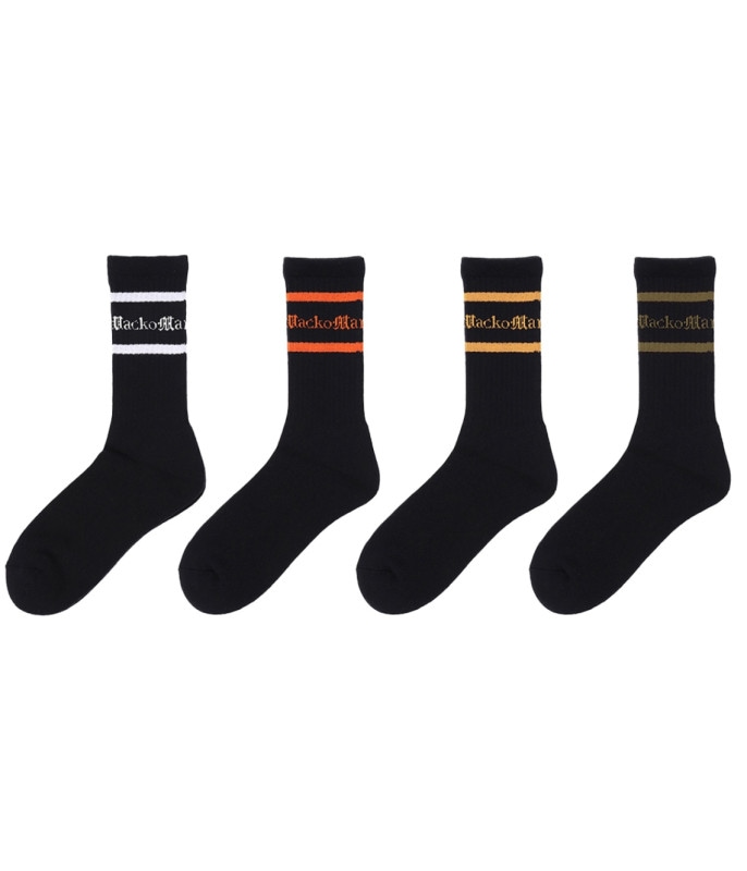 LOGO JACQUARD SOCKS【BLACK】