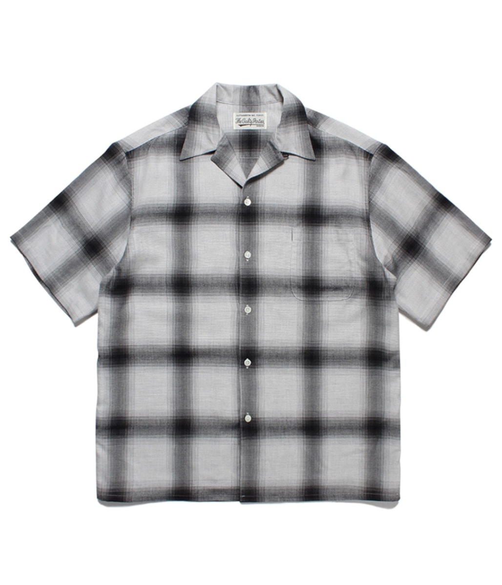 INTÉRIM OMBRAY CHECK OPEN COLLAR SHIRT