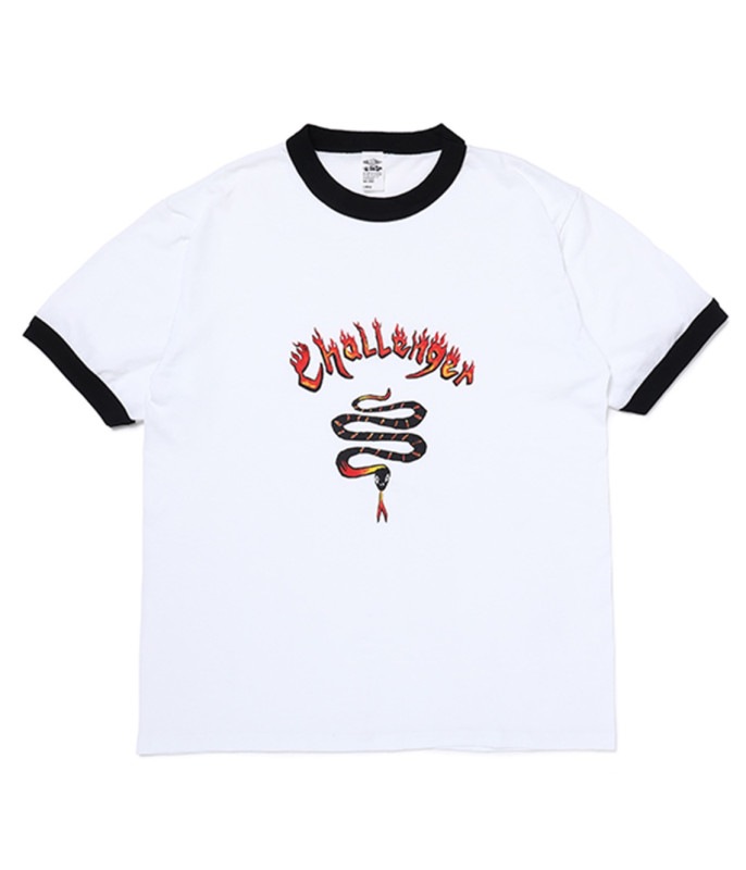 BURNING SNAKE RINGER TEE【2 Colors Available】
