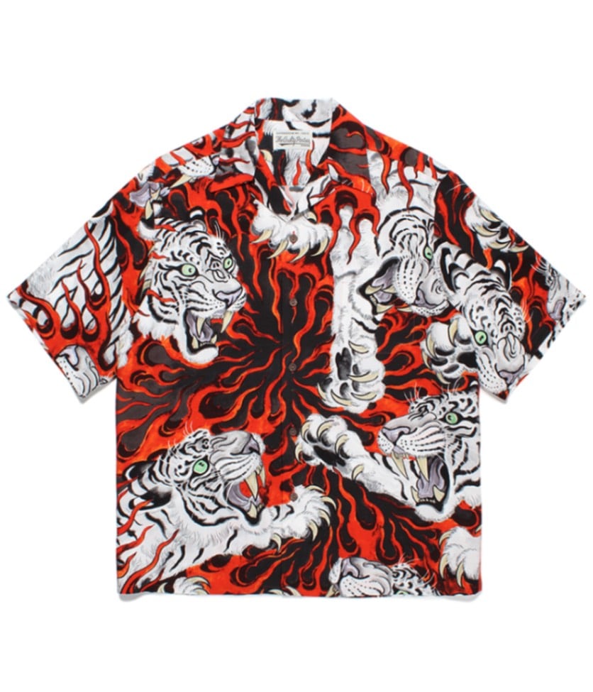 TIM LEHI / S/S HAWAIIAN SHIRT (TYPE-1)【RED】