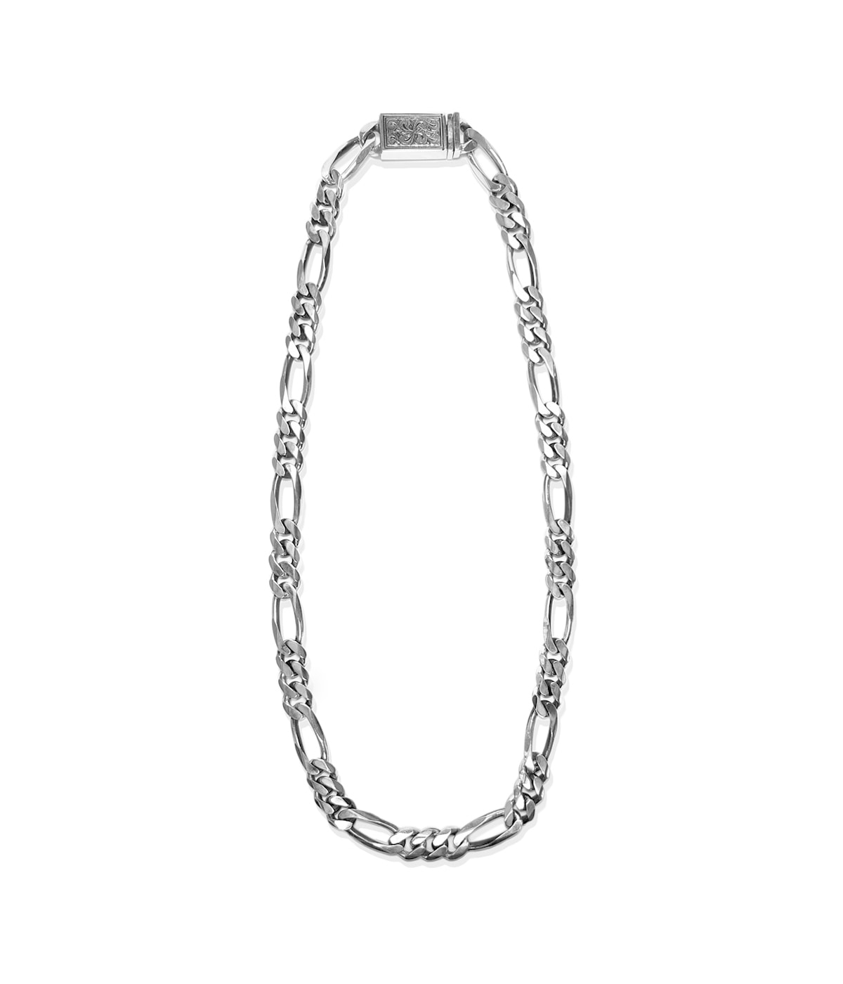 Engraved Box Clasp Figaro Chain【SILVER950】｜Antidote BUYERS CLUB