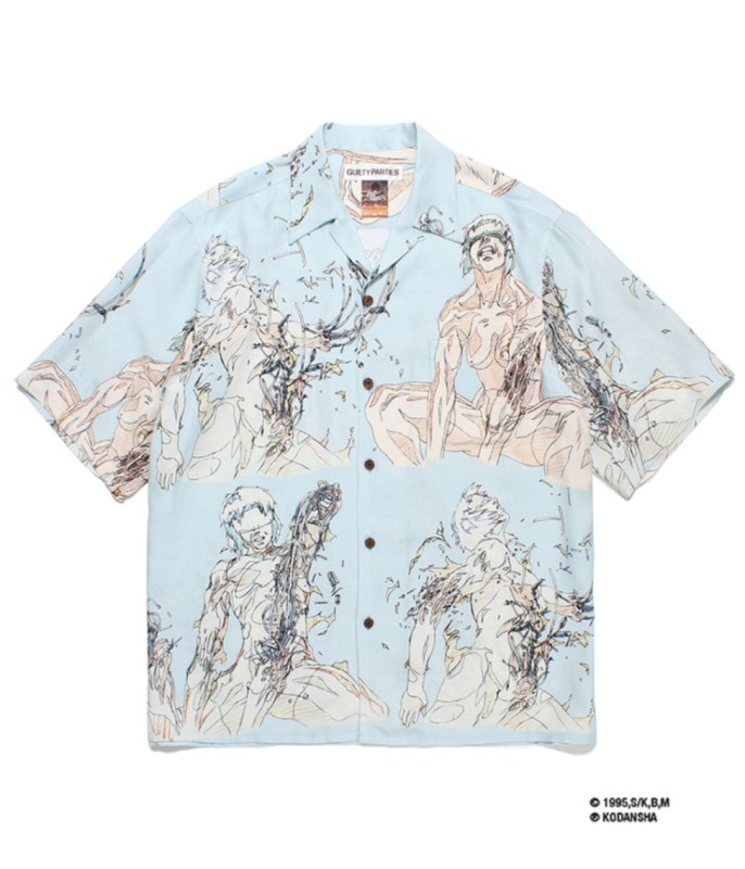 GHOST IN THE SHELL / 攻殻機動隊 / HAWAIIAN SHIRT (TYPE-5)【L-BLUE】