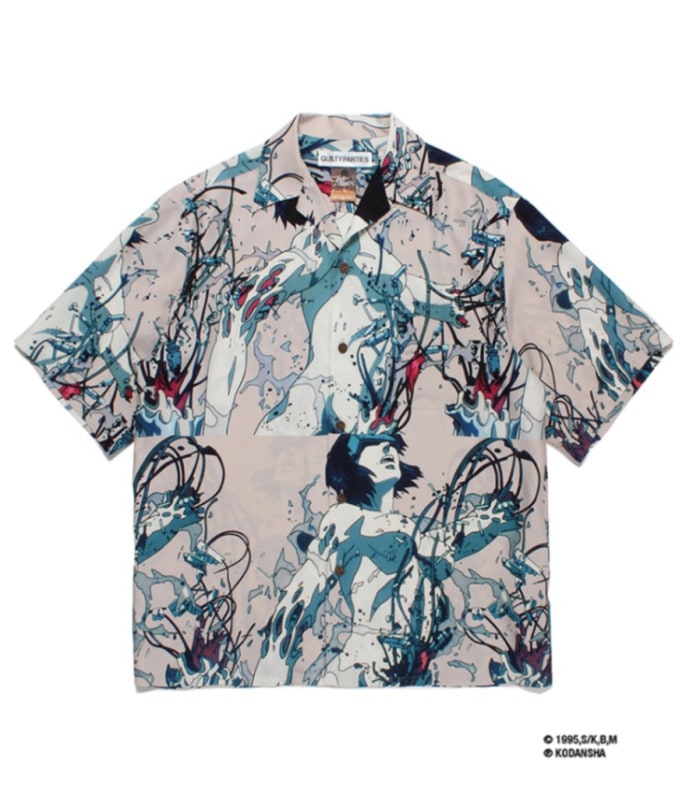 GHOST IN THE SHELL / 攻殻機動隊 / HAWAIIAN SHIRT (TYPE-4)【BEIGE】