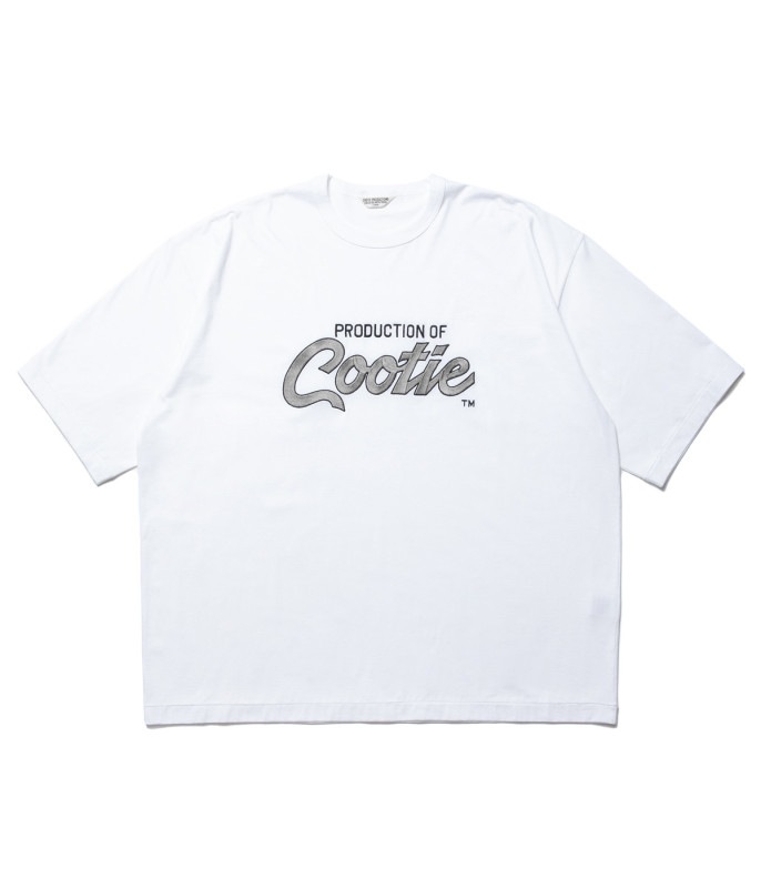 Embroidery Oversized S/S Tee (PRODUCTION OF COOTIE)【OFF WHITE】