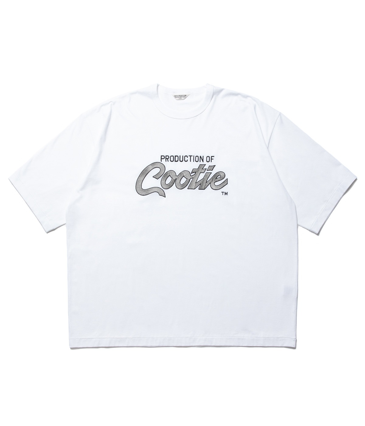 Embroidery Oversized S/S Tee (PRODUCTION OF COOTIE)【OFF WHITE 
