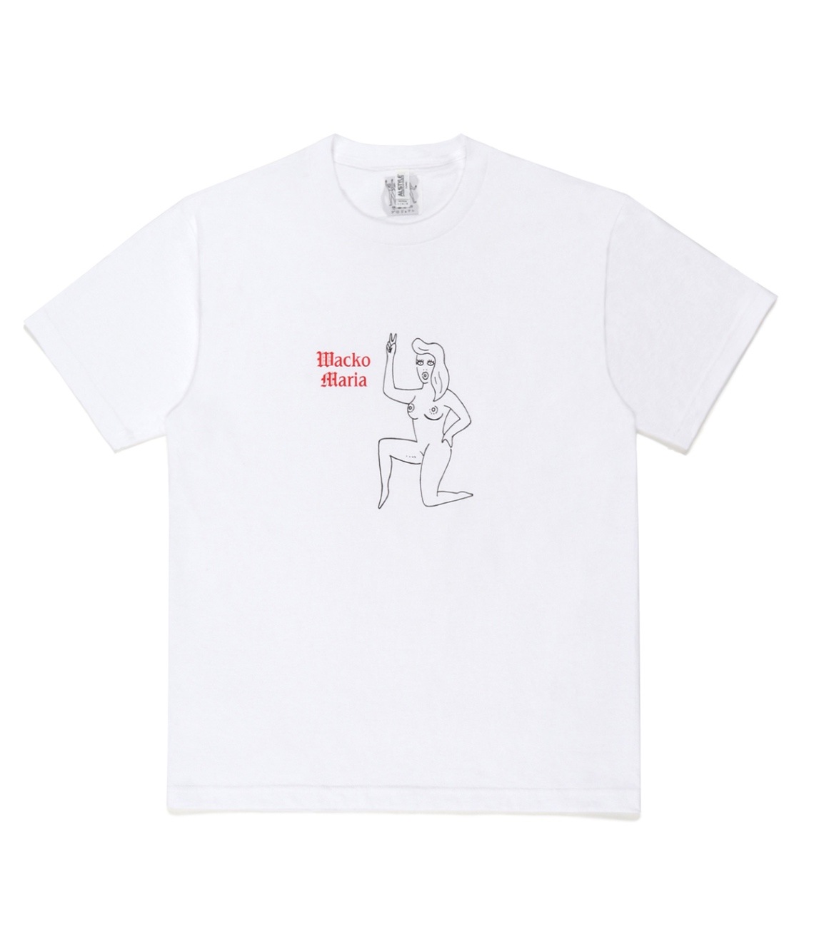 世界平和プロジェクト CREW NECK T-SHIRT (TYPE-4)【WHITE】｜WACKO