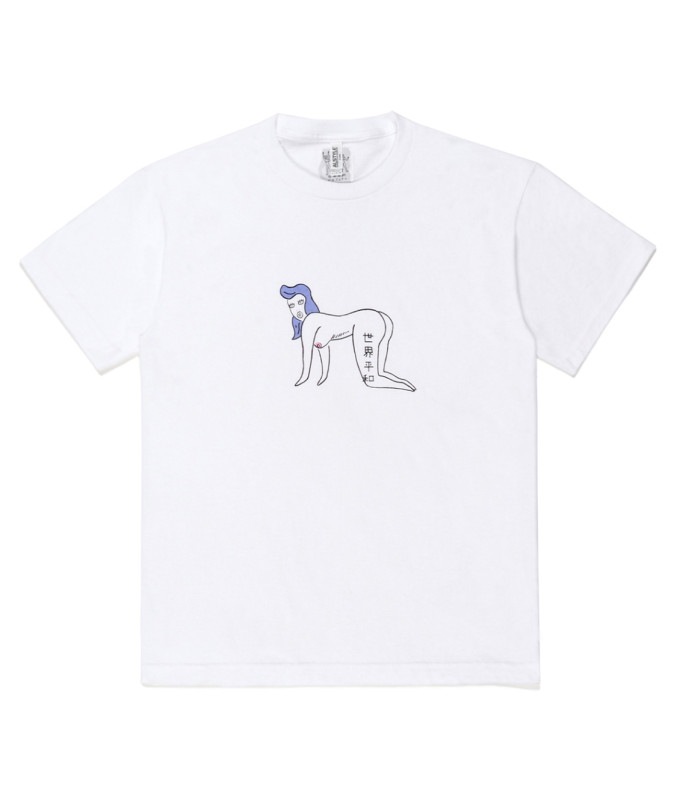 世界平和プロジェクト CREW NECK T-SHIRT (TYPE-3)【WHITE】