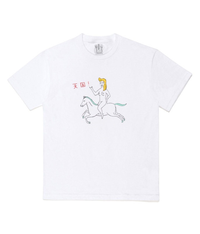 世界平和プロジェクト CREW NECK T-SHIRT (TYPE-2)【WHITE】