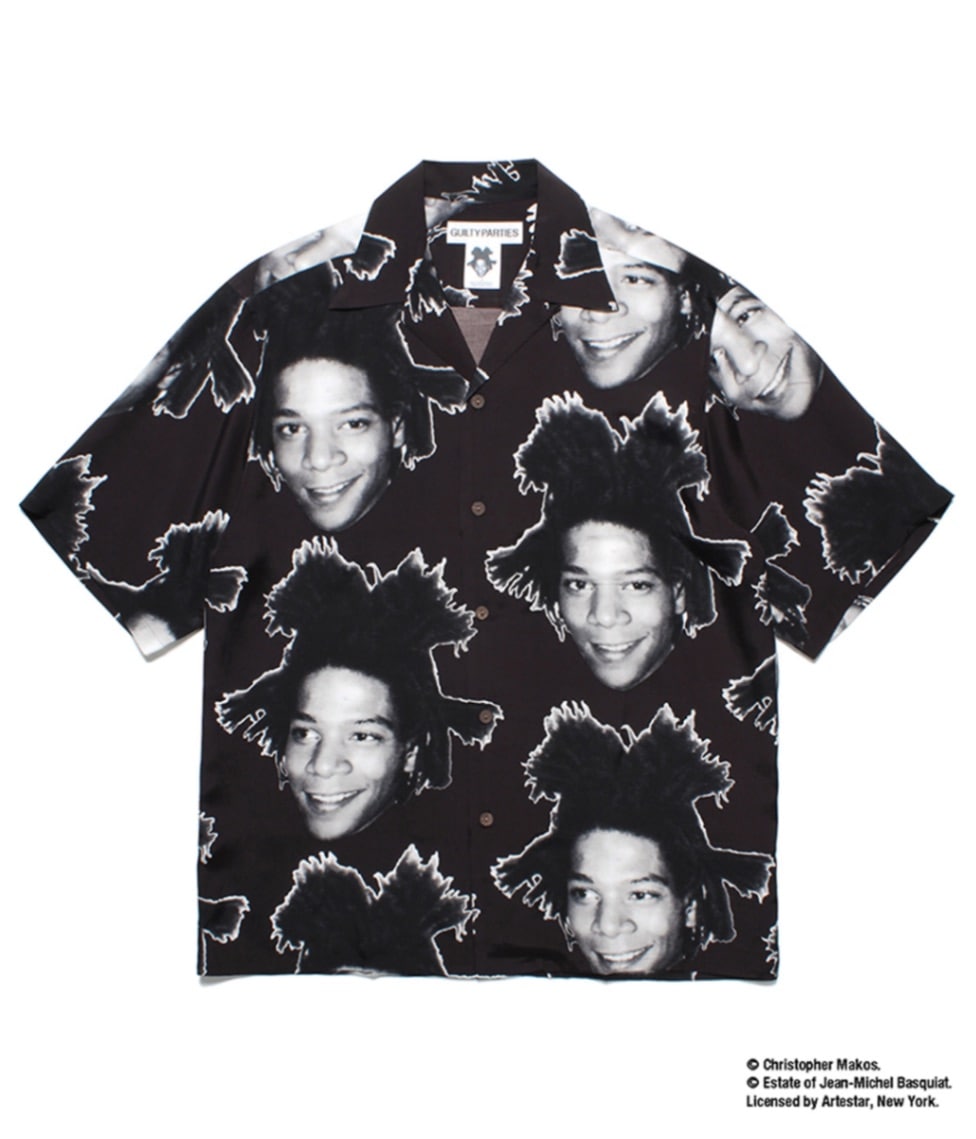 JEAN-MICHEL BASQUIAT / S/S HAWAIIAN SHIRT【BLACK】｜WACKO MARIA