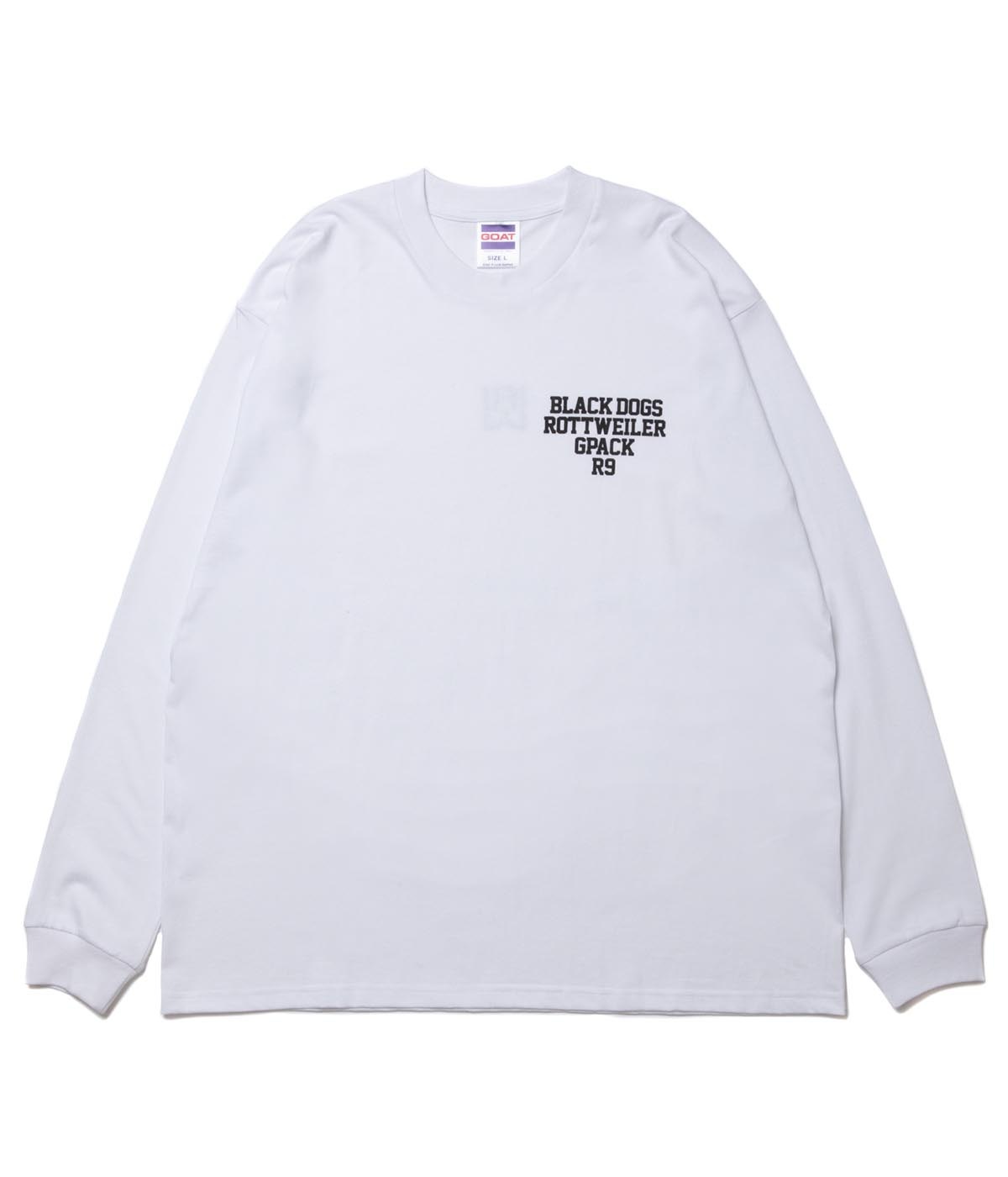 COLLEGE RW L/S TEE【WHITE】
