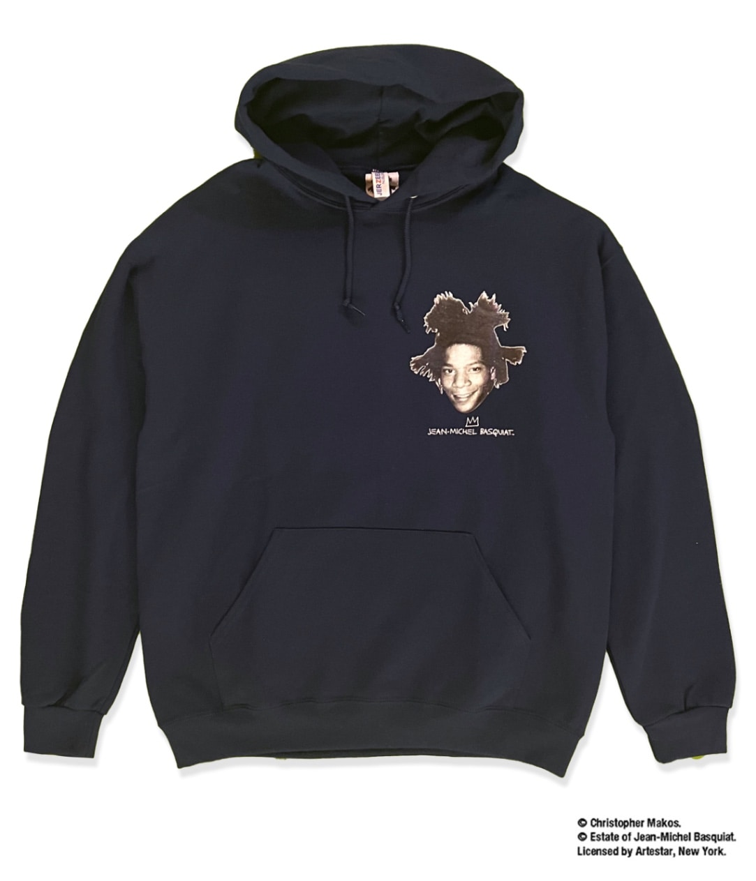 【Lサイズ】BASQUIATコラボ‼️ WAKO MARIA フーディ　ブラック JEAN-MICHEL BASQUIAT / PULLOVER HOODED SWEAT SHIRT【NAVY】｜WACKO