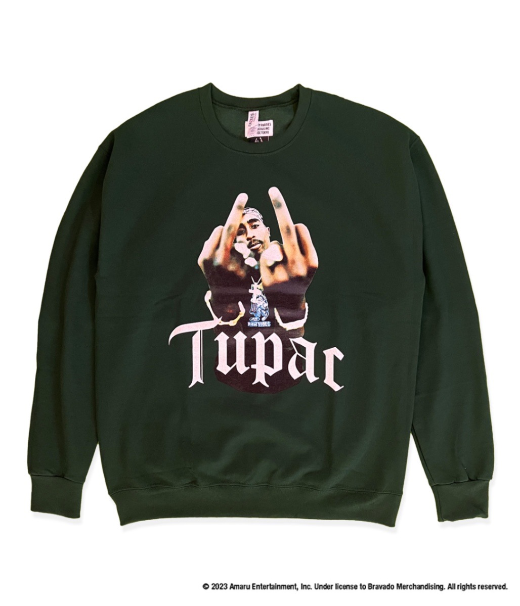 2PAC / CREW NECK SWEAT SHIRT【GREEN】｜WACKO MARIA｜MELTING POT