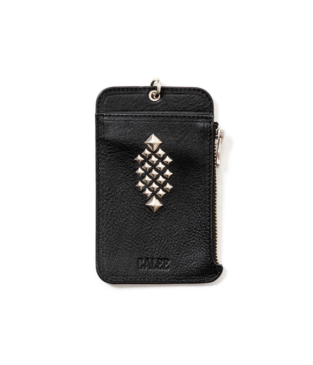 STUDS LEATHER MULTI POUCH -REGULAR-【BLACK】｜CALEE｜MELTING POT 