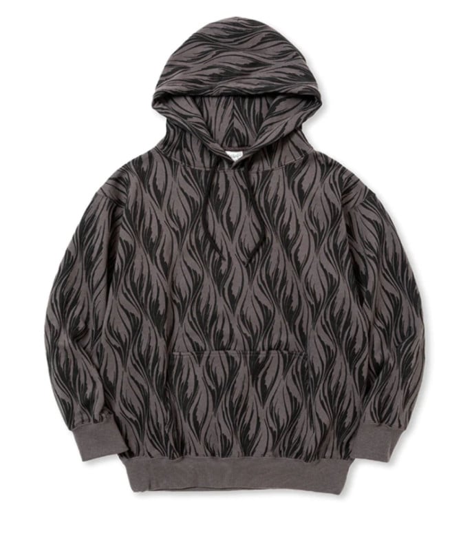 FEATER PATTERN PULLOVER HD【CHARCOAL】