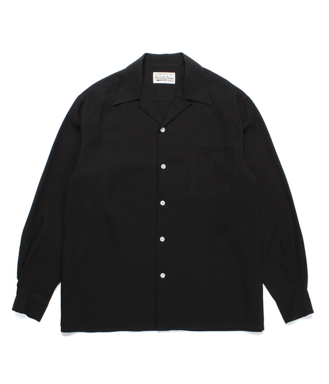要在庫確認【国内発】WACKO MARIA / 50'S OPEN COLLAR SHIRT 50'S OPEN COLLAR SHIRT (TYPE-1)【BLACK】|WACKO MARIA