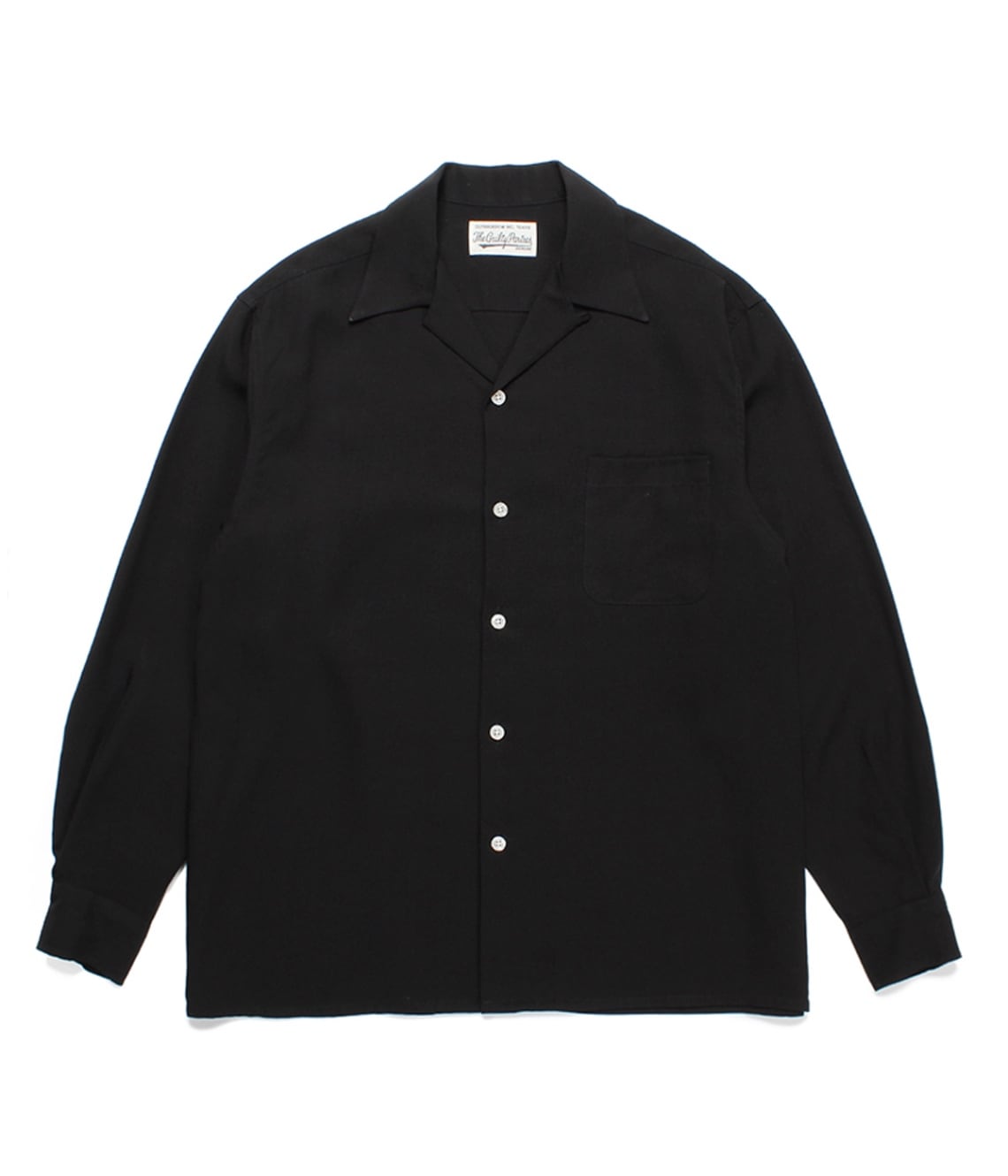 50'S OPEN COLLAR SHIRT (TYPE-1)【BLACK】