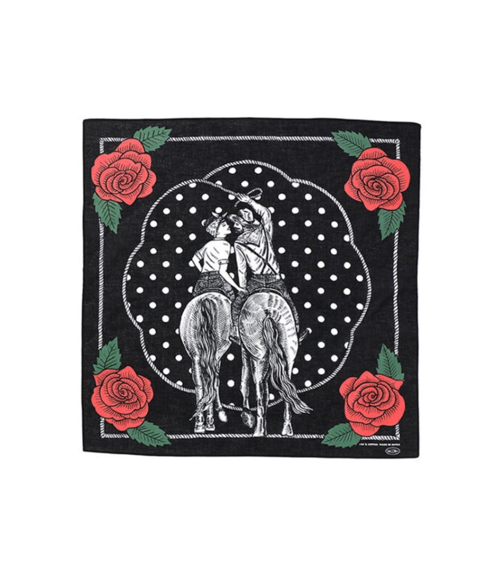 HORSE BANDANA【BLACK】｜CHALLENGER｜MELTING POT（正規取扱店・通販）