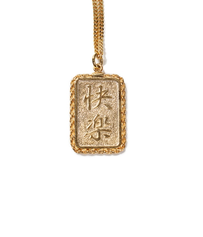 PLATE NECKLACE (TYPE-2) -SILVER 925 / K18GP-【GOLD】