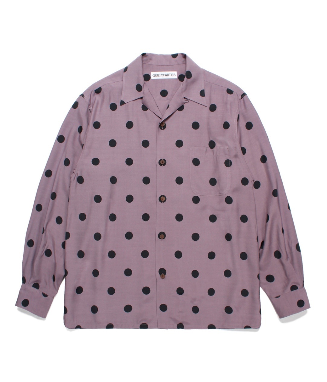 WACKO MARIA DOTS OPENCOLLAR SHIRT ORANGE