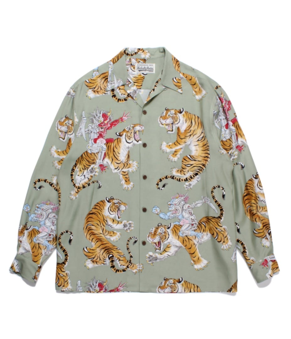 TIM LEHI / HAWAIIAN SHIRT (TYPE-2)【OLIVE】｜WACKO MARIA｜MELTING