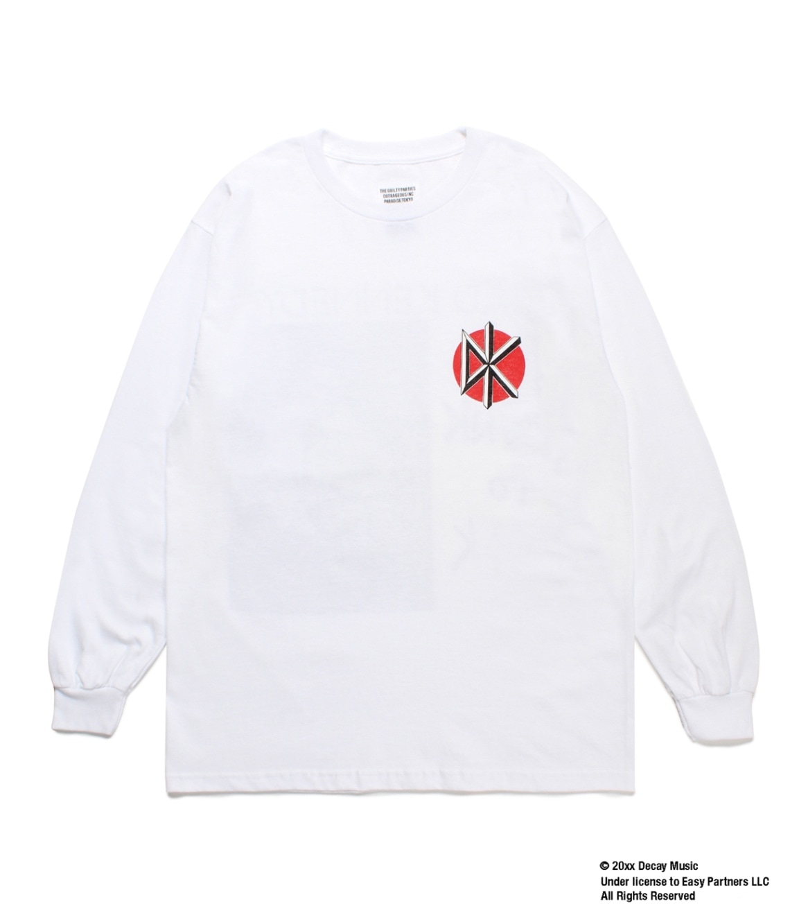 DEAD KENNEDYS / CREW NECK LONG SLEEVE T-SHIRT【WHITE