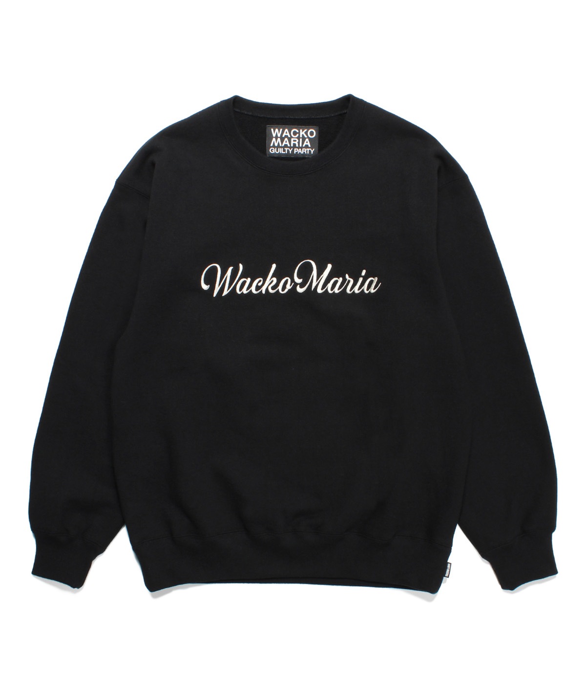 WACKO MARIA◆HEAVY WEIGHT CREW NECK SWEAT SHIRT BLACK 人気 HEAVY WEIGHT CREW NECK SWEAT SHIRT (TYPE-1)【BLACK】|WACKO
