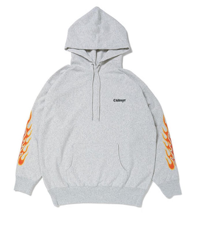 FLAMES HOODIE【HEATHER GRAY】