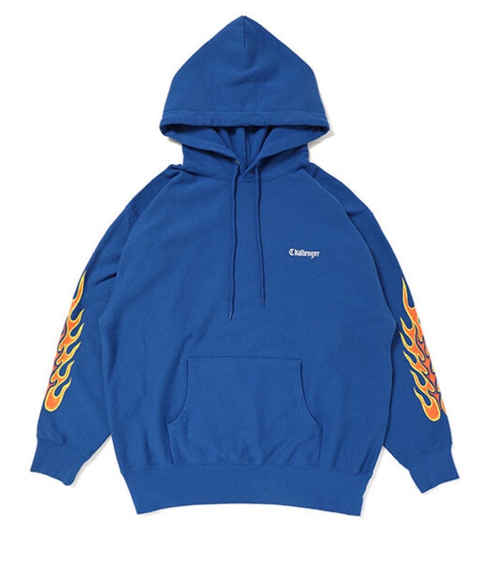 FLAMES HOODIE【BLUE】