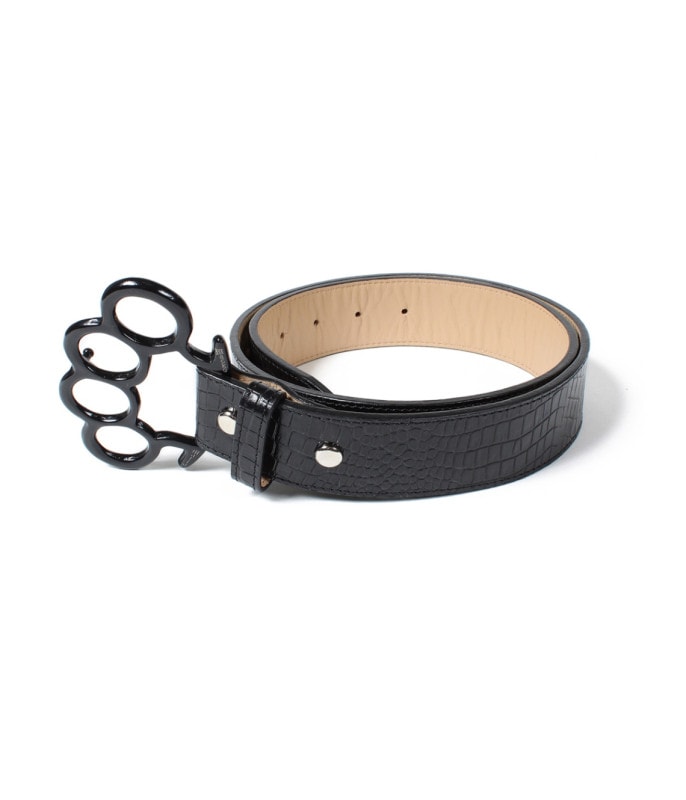 JOHNNY / LEATHER BELT (TYPE-2)【BLACK】