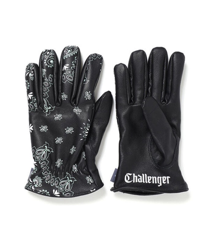 BANDANA LEATHER GLOVE【BLACK】