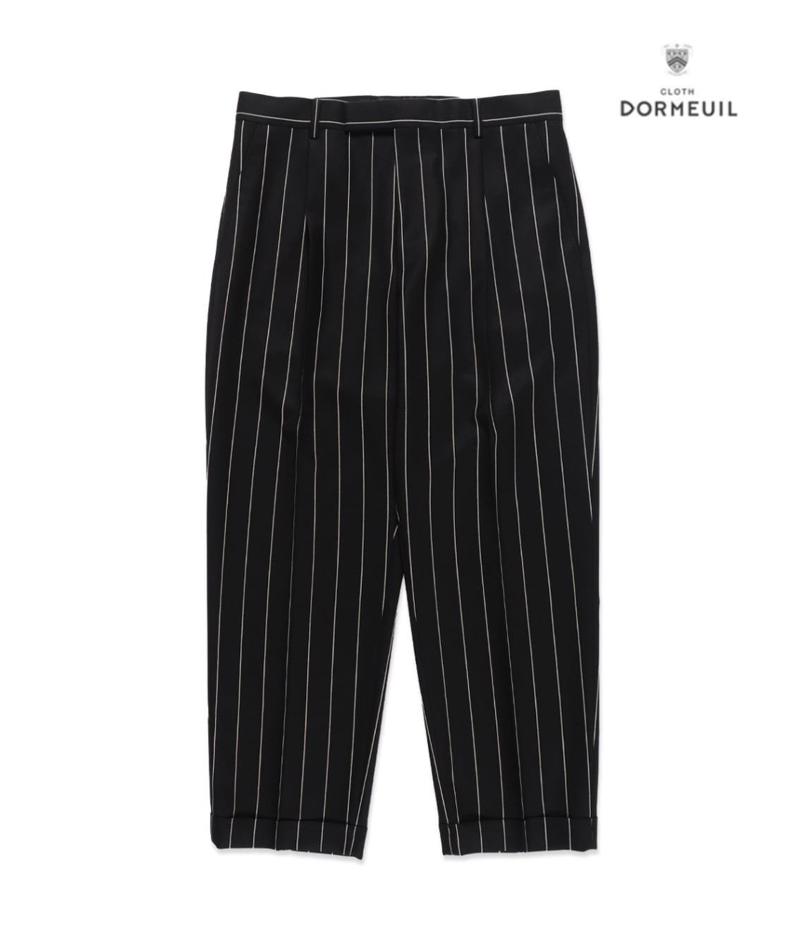 スーツ wackomaria DORMEUIL STRIPED TROUSERS XL DORMEUIL / STRIPED PLEATED TROUSERS (TYPE-2)【BLACK】｜WACKO MARIA