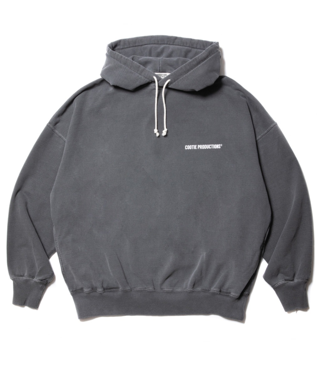 Pigment Dyed Open End Yarn Sweat Hoodie【BLACK】｜COOTIE